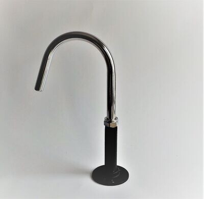 (New Jersey) 15mm Foot pump operated medium cast iron & polished aluminum tap with 12mm fitting