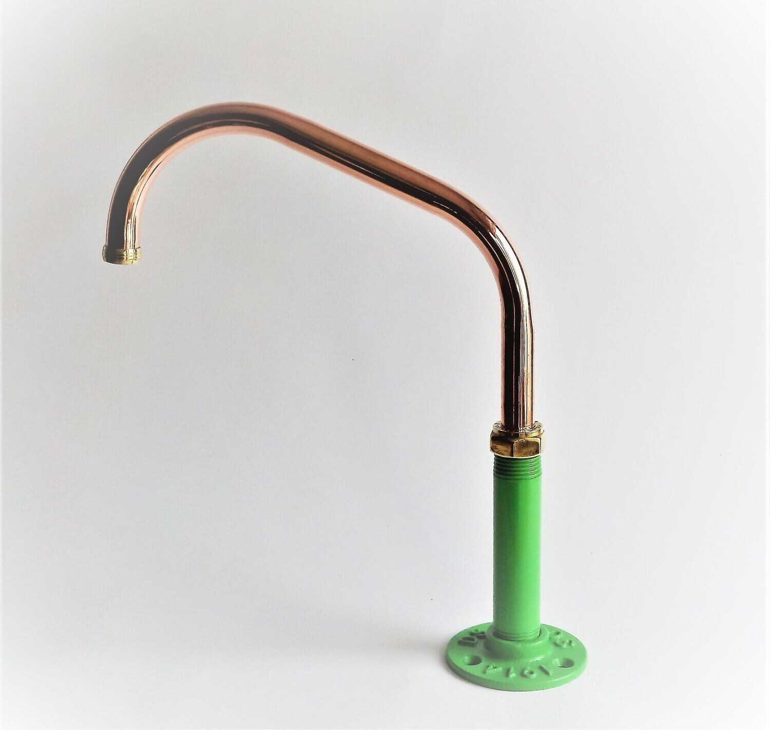 (New Mexico) 15mm Foot pump operated medium cast iron & copper tap with 12mm fitting