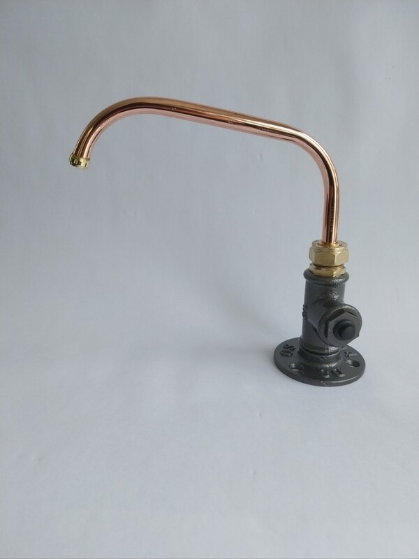 (Tennessee) 12v switch operated copper & cast iron tap 10mm spout
