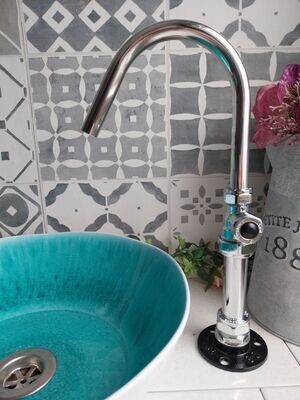 (Okesa) 12v switch operated copper & aluminium tap 15mm spout