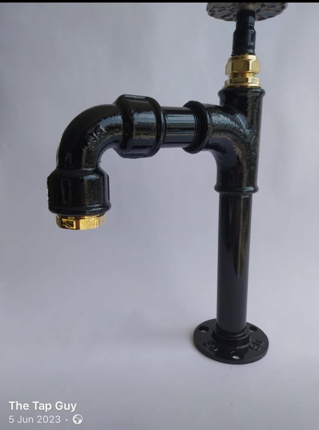 One off 12v switch operated cast iron square top tap (Ex Demo)