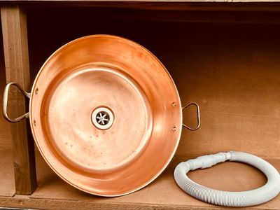Vintage French Copper Jam Pan Sink