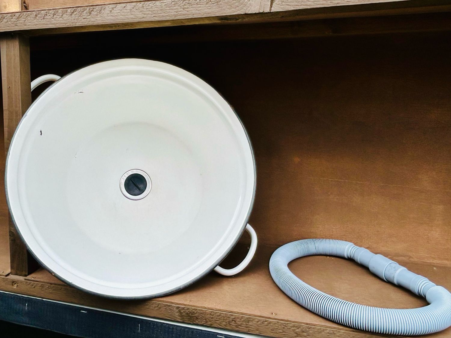 Vintage French Enamel Jam Pan Sink