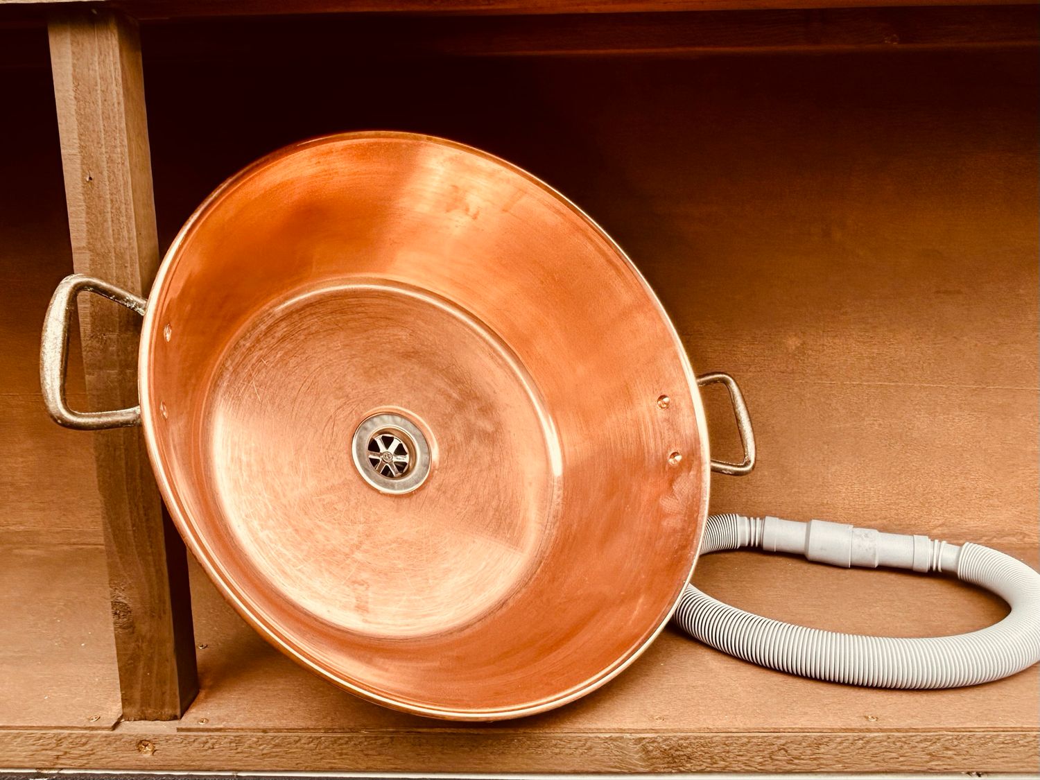 Vintage French Copper Jam Pan Sink