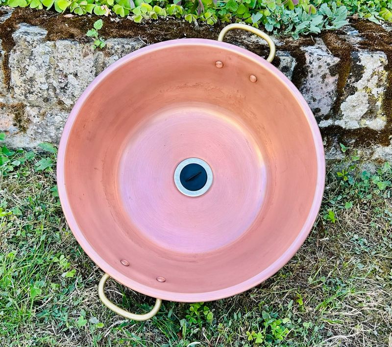 Vintage French Copper Jam Pan Sink