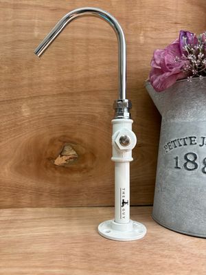 (Bay City WHITE) 12v switch operated Alloy & tall cast iron tap 12mm spout (Bay City WHITE) 12v switch operated Alloy & tall cast iron tap 12mm spout