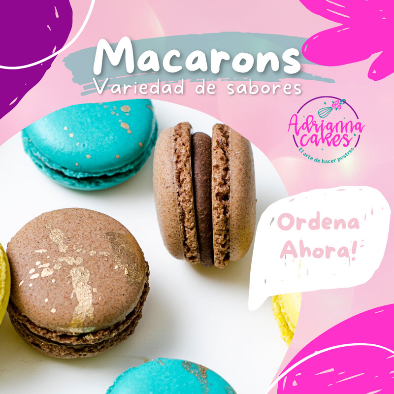 Macarons colores y rellenos a elección 12 uds