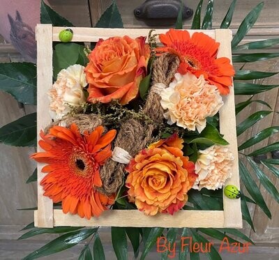 Bouquet cadre orange