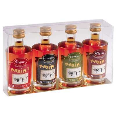 Les mignonettes : Cognac, Armagnac, Calvados, Whisky