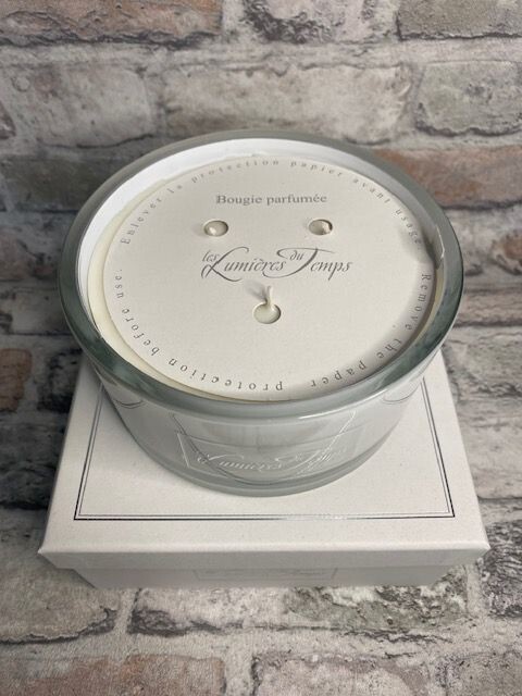 Bougie Parfumée Les Lumières Du Temps - Musc Blanc 180g 55h
