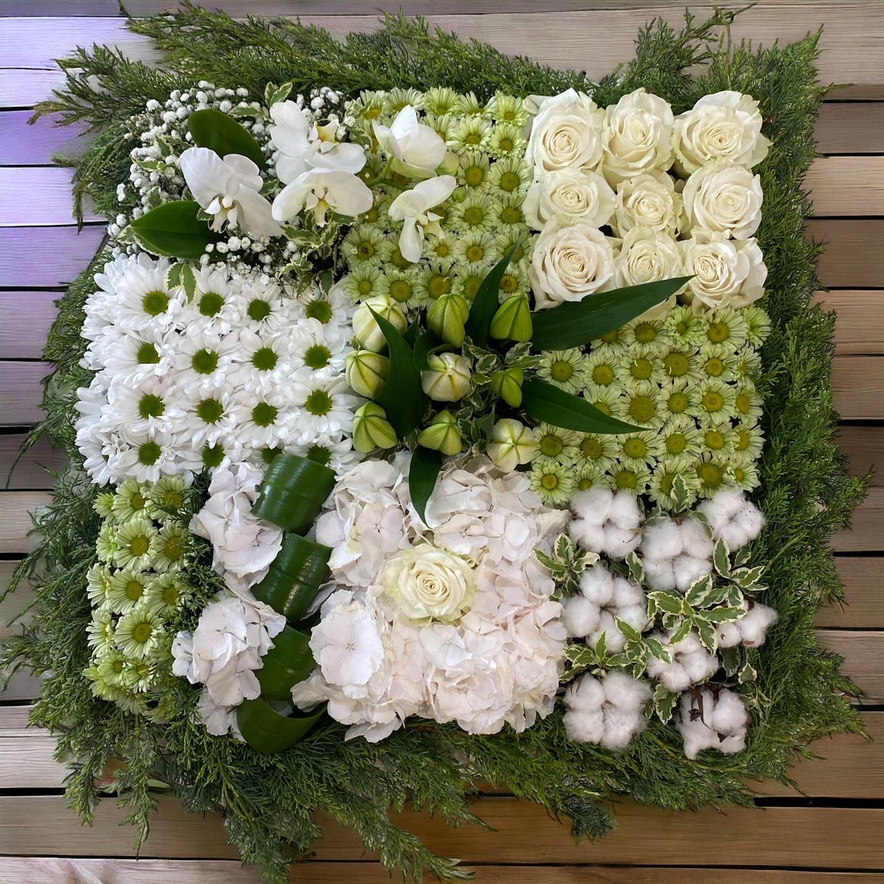Grand Coussin carré blanc