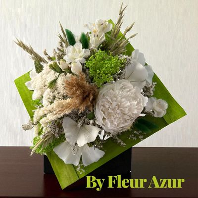 BOUQUET cadre en fleurs sèche et tergale
