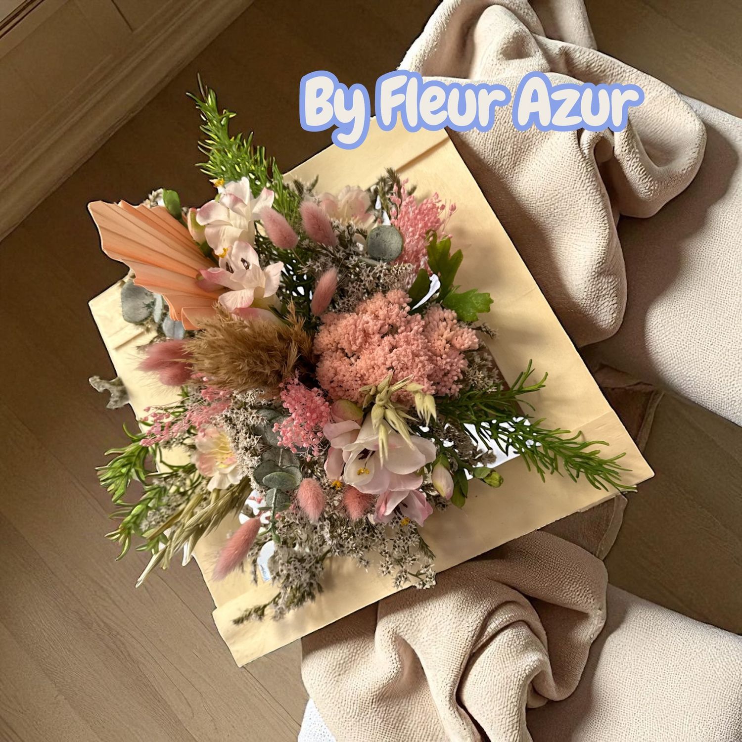 BOUQUET cadre en fleurs sèche et tergale