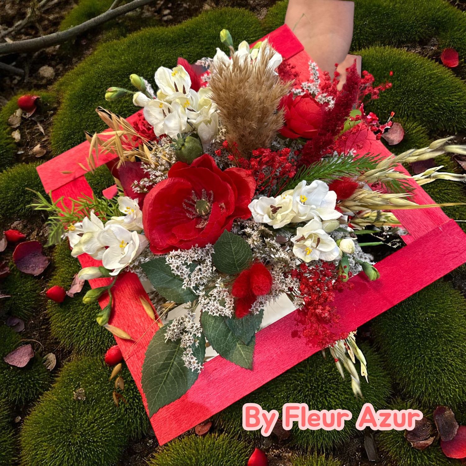BOUQUET cadre en fleurs sèche et tergale