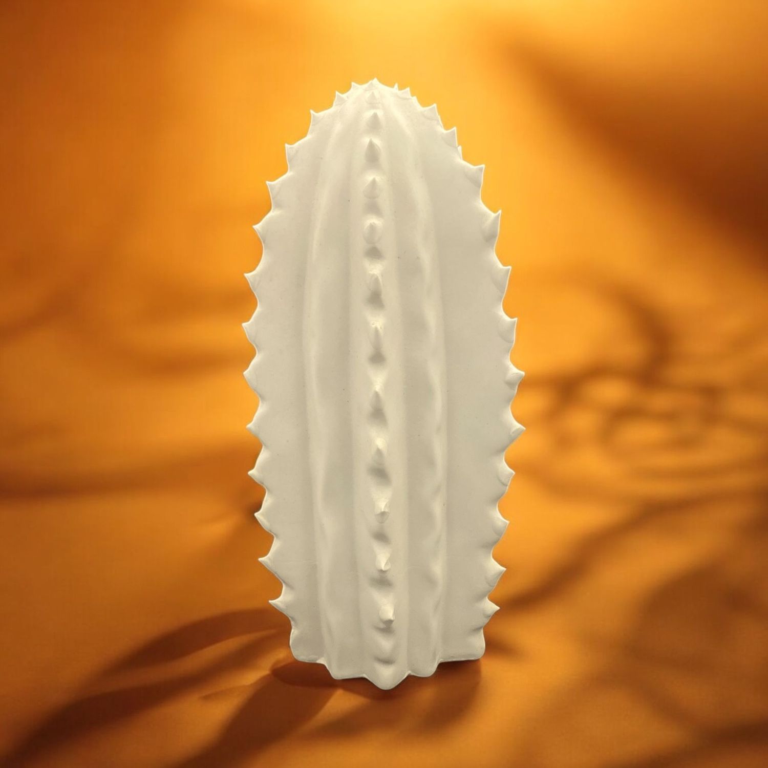 Cactus Décoratif en Céramique Biscuit Blanc – Fleur Azur Nantes
