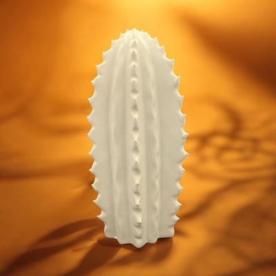 Cactus Décoratif en Céramique Biscuit Blanc – Fleur Azur Nantes