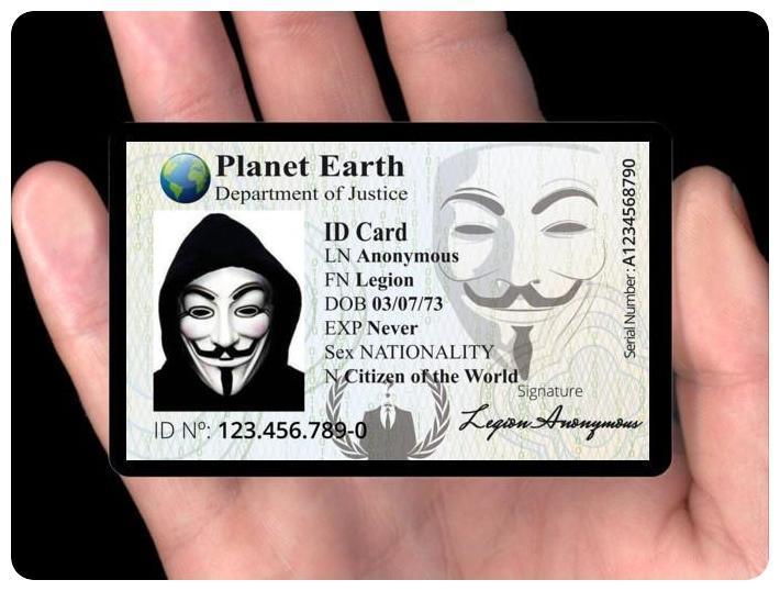 Original Anonymous member card
