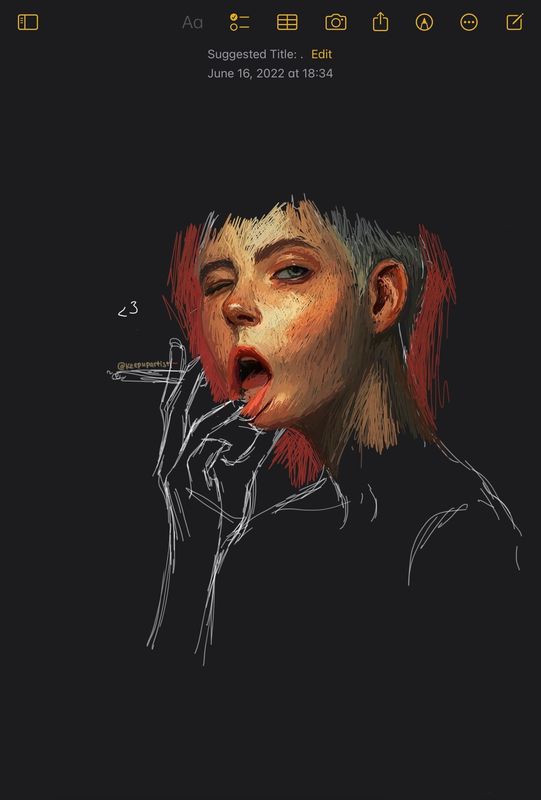 Drawing on the notes app pt. 4