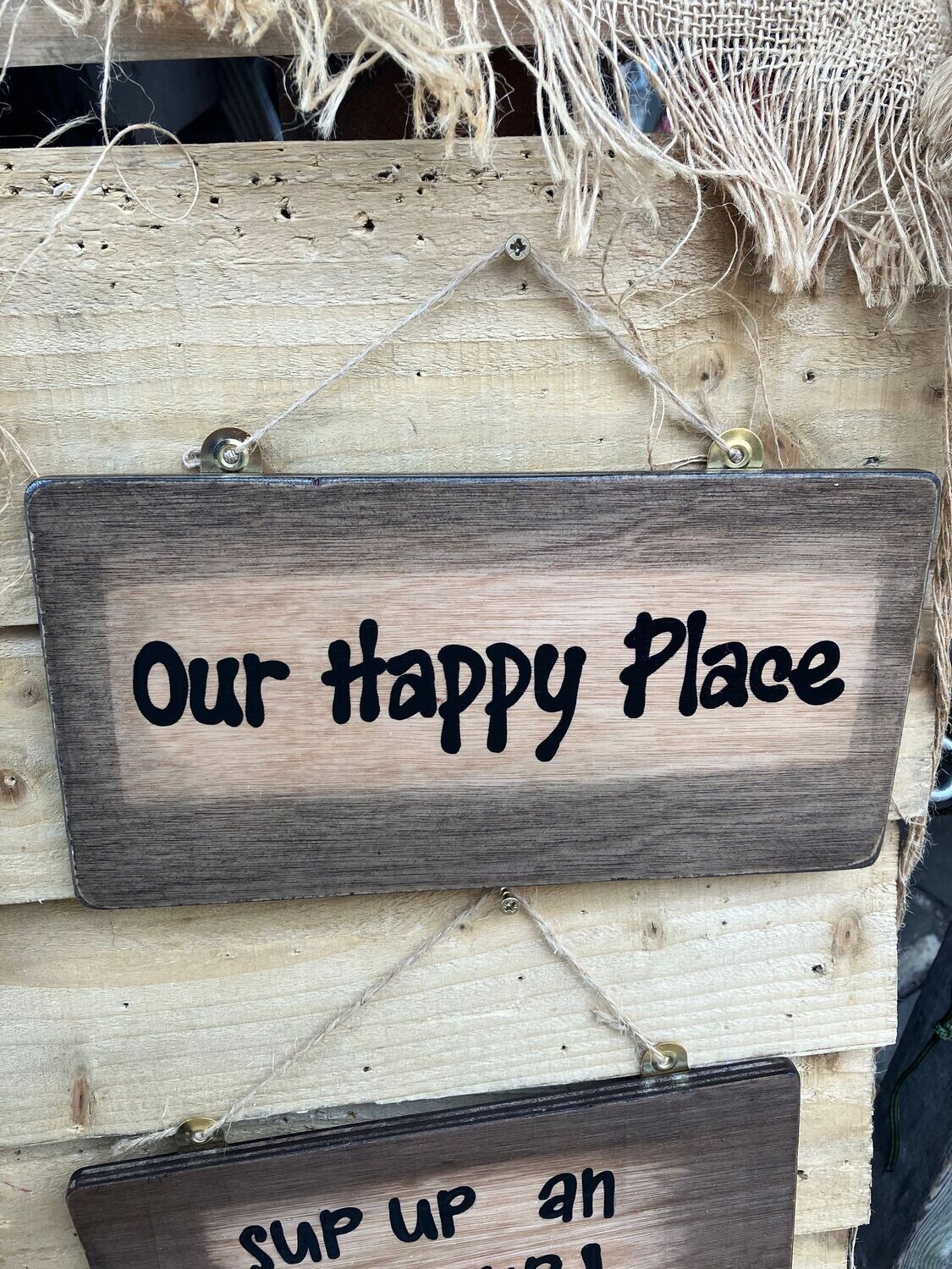 Our Happy Place Sign