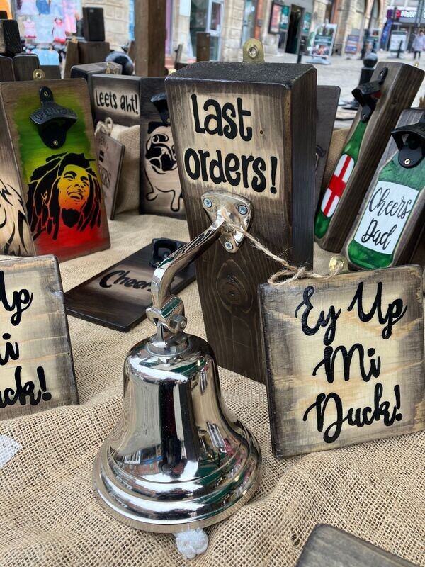 last orders bell, bar bell, home bar, home decor, bar at home, mobile bar, hire bar