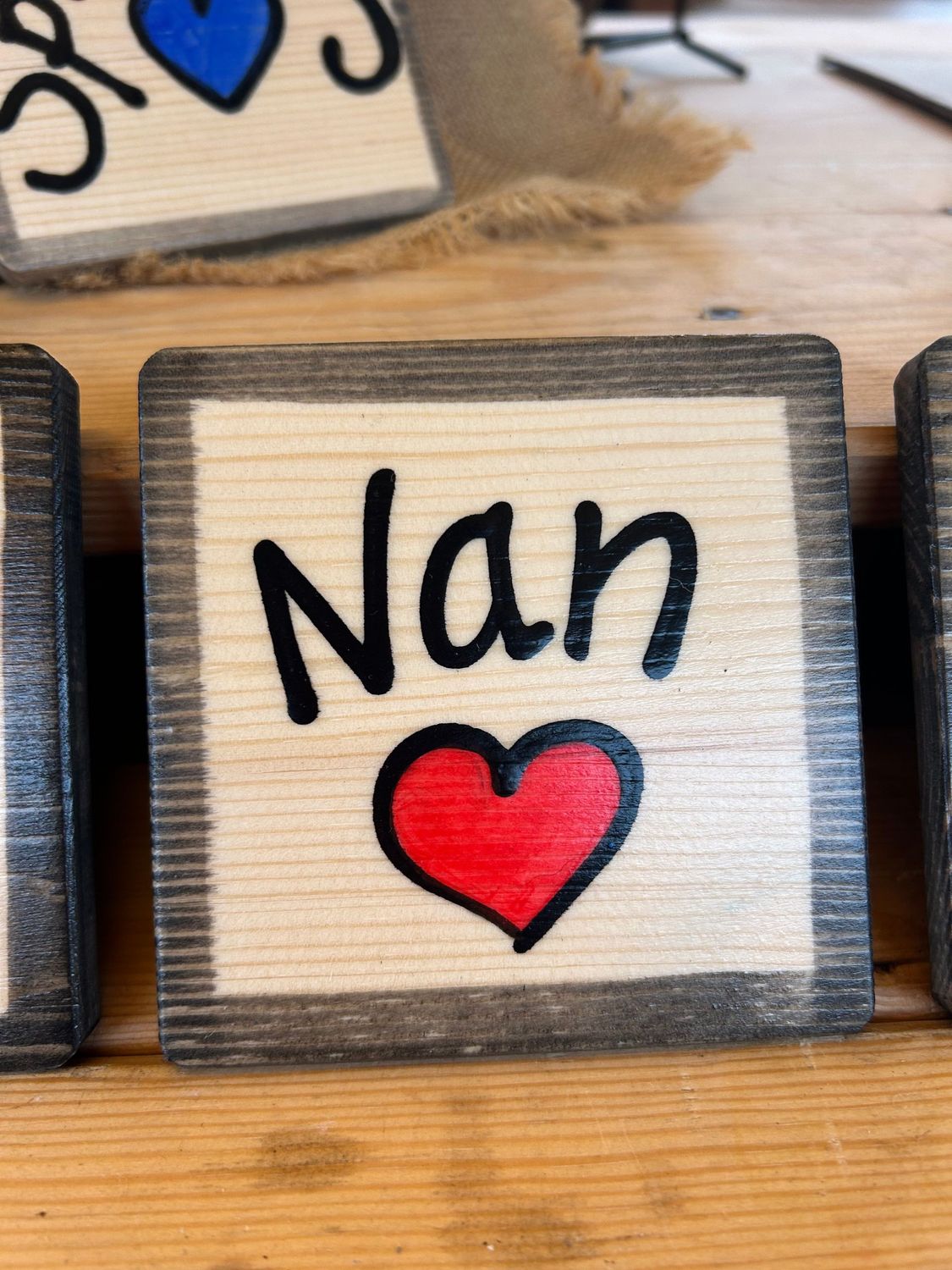 Love you nan, nannan gift, love you Nan gift, gift for Nan, Hand painted coaster, Personalised Coaster, best Nan, Nan Love you nan, nannan gift, love you Nan gift, gift for Nan, Hand painted coaster, Personalised Coaster, best Nan, Nan