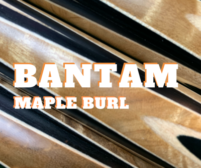 &#39;BANTAM&#39; spliced with Maple Burl &amp; Ebony.