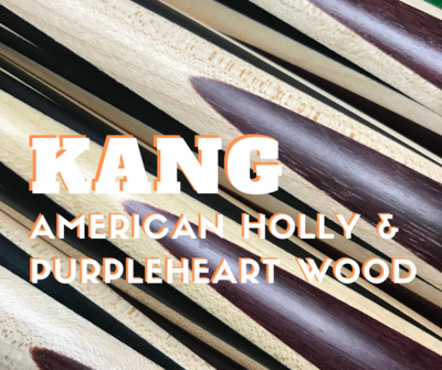 &#39;KANG&#39; spliced with Purple Heart wood &amp; American Holly.