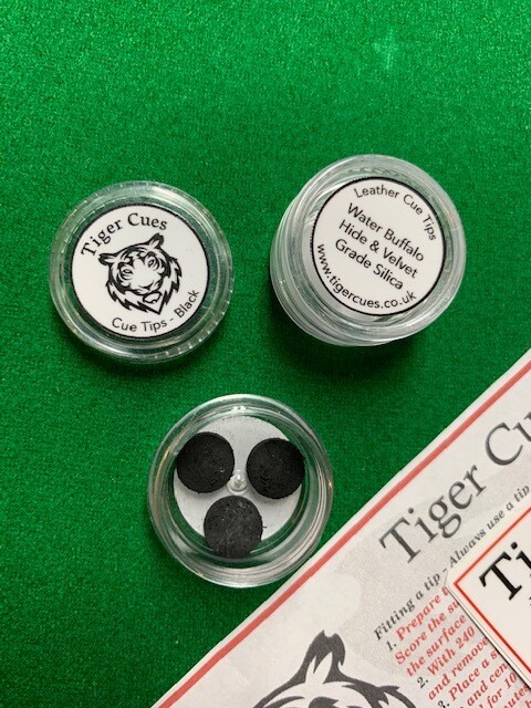 Tiger Cue Tips - Black (9mm)