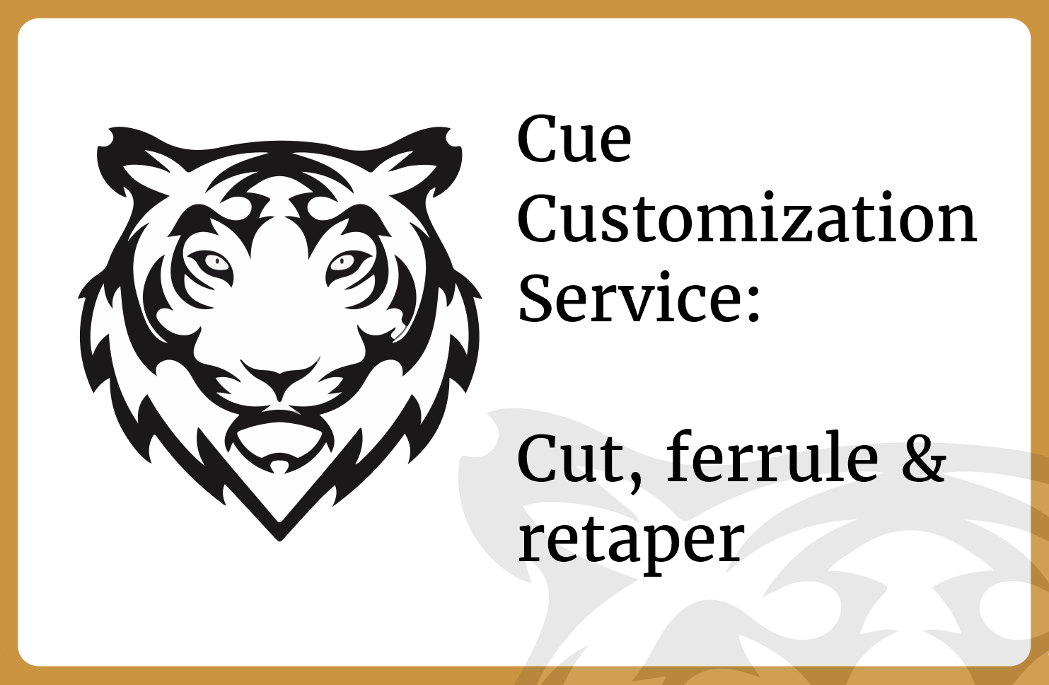 Cue Customization Service - Cut, Ferrule and Retaper