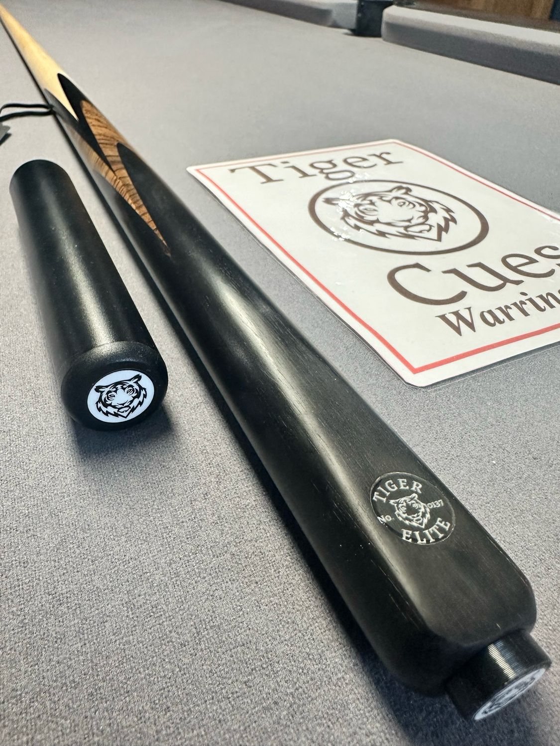 Tiger ELITE Pro 1Pc Maple &amp; Macassar Ebony - AZAZEL Cue (15.0oz (9.9mm tip) Ltd Edition: 0137