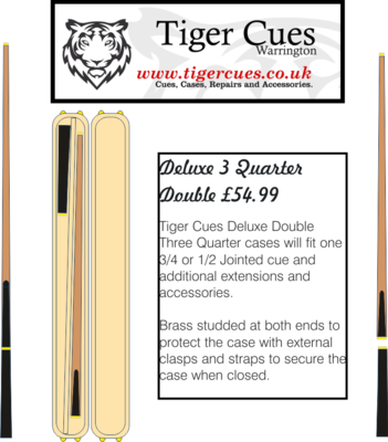 3/4 Deluxe Cue Case (Holds 1 Cue)