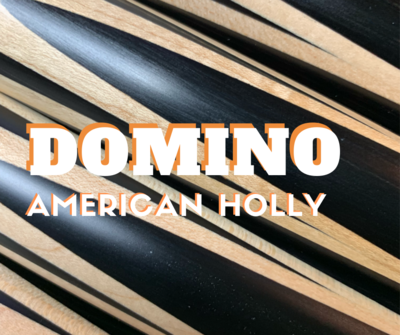 'DOMINO' spliced with American Holly &amp; Ebony.
