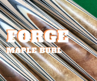 'FORGE' spliced with Red Maple Burl &amp; American Holly.