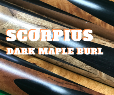 'SCORPIUS' spliced with Yellow Maple Burl &amp; additional Ebony.