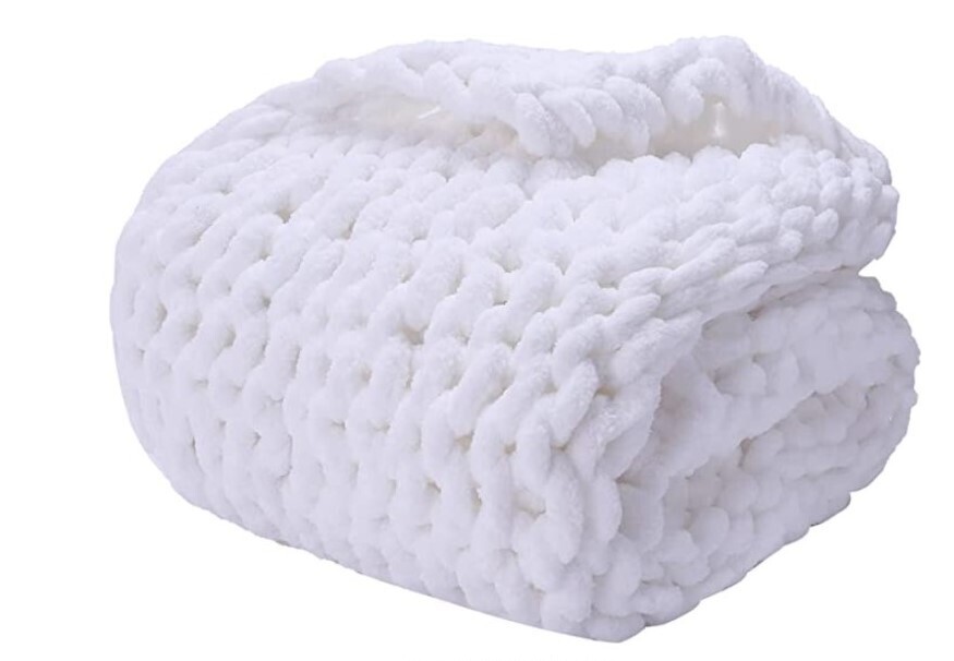 Chunky Knit Chenille Blanket AVAILABLE IN OVER 10 COLOURS