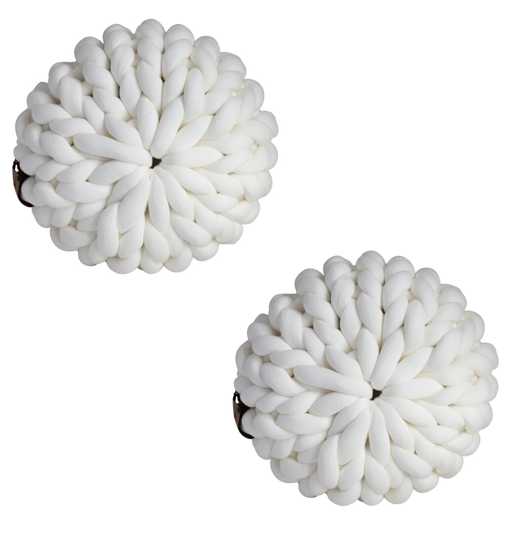 Chunky Knit Pouf - Medium Set