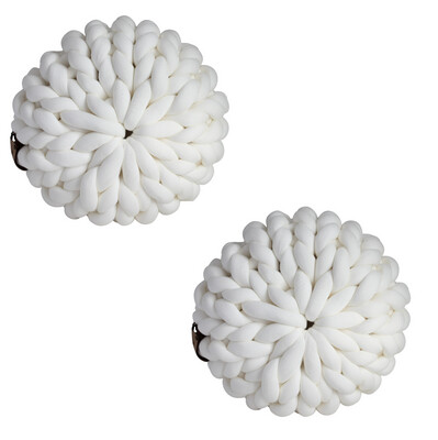 Chunky Knit Pouf - Medium Set