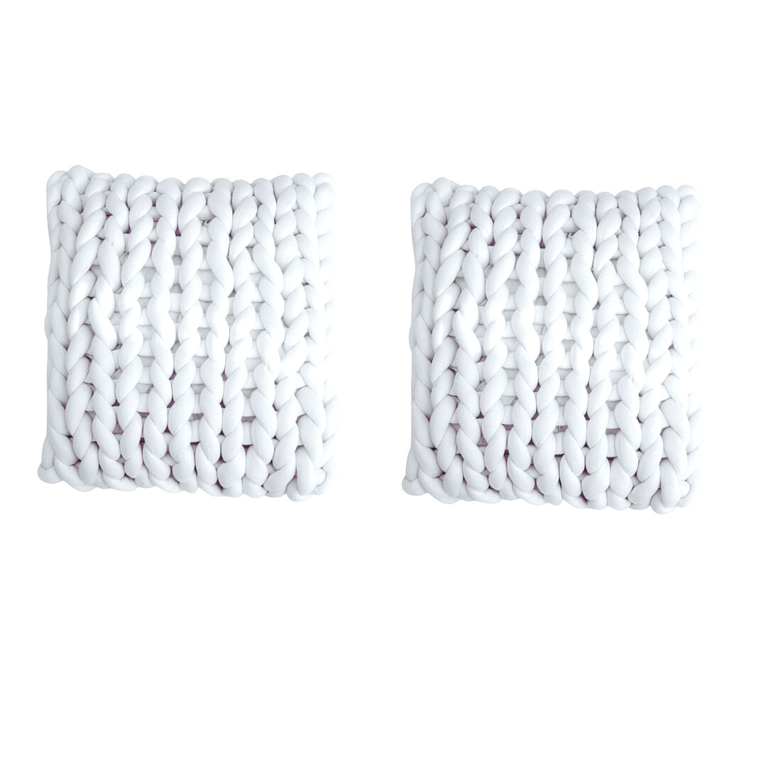 Chunky Knit Square Cushion Set