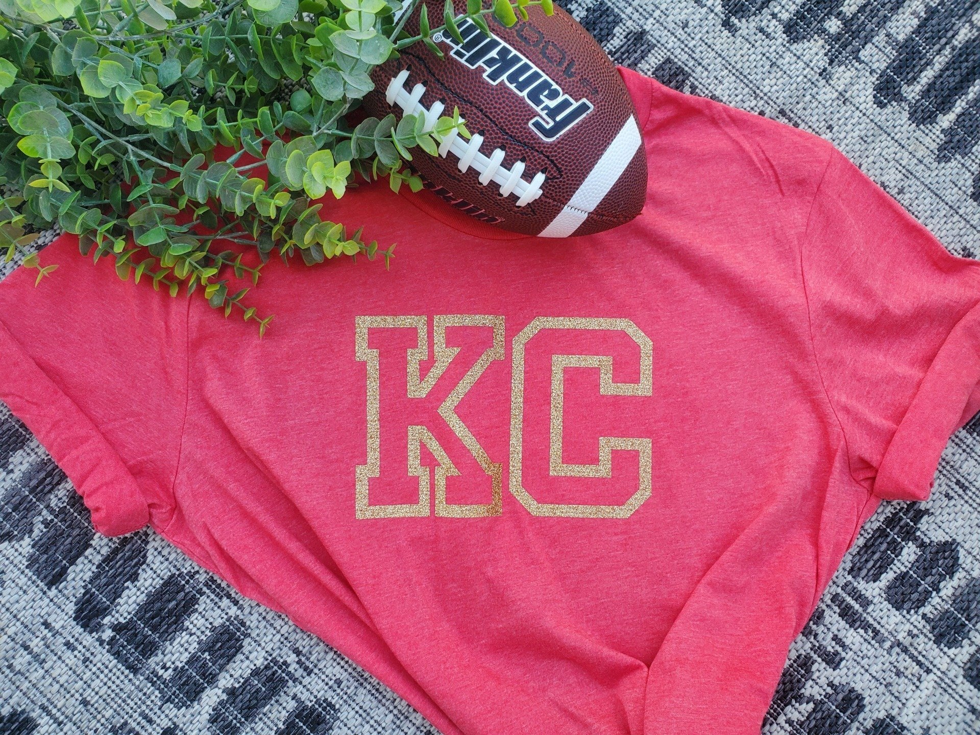 GLITTER KC VARSITY T