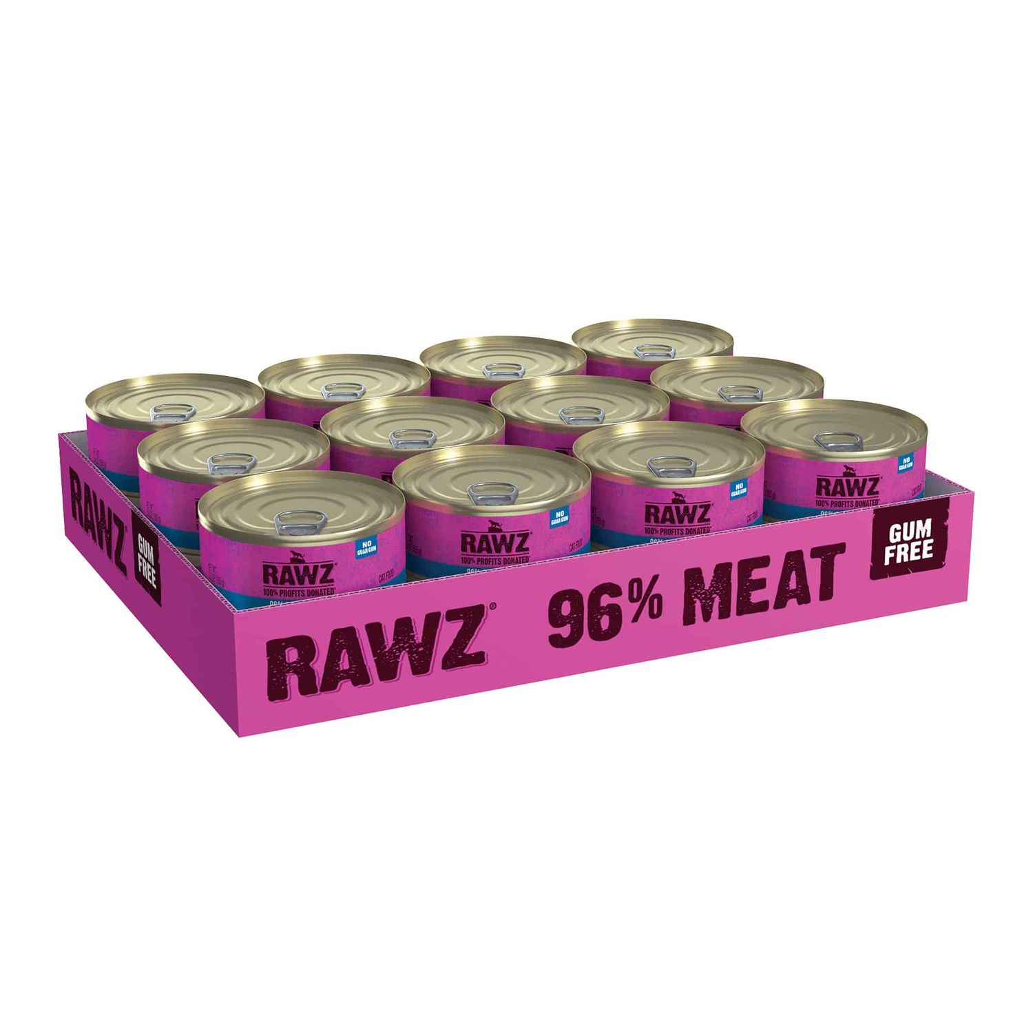 Rawz Salmon Wet Cat Food, Size: Case 24