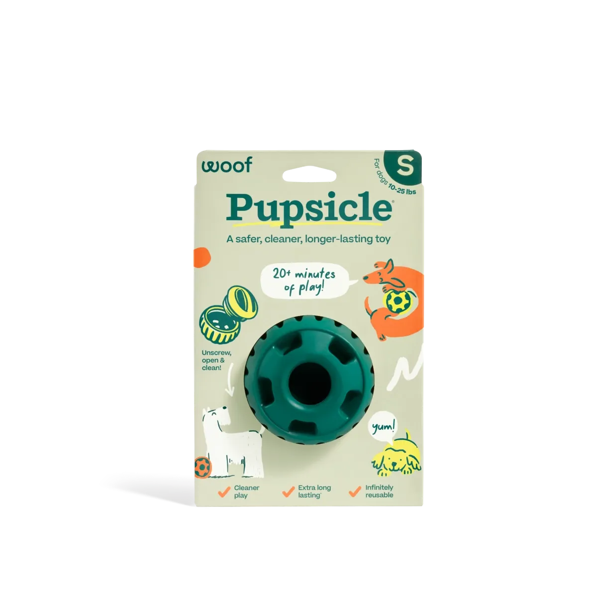 Woof Pupsicle, Color: Green, Size: Small