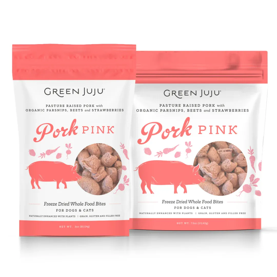 Green Juju FD Wholefood Bites, Protein: Pork Pink, Size: Small