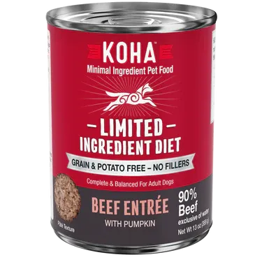 Koha LID Wet Dog Food, Protein: Beef LID, Size: Each