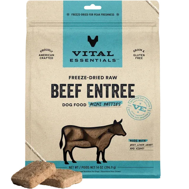 Vital Essentials Freeze Dried Patties, Protein: Beef
