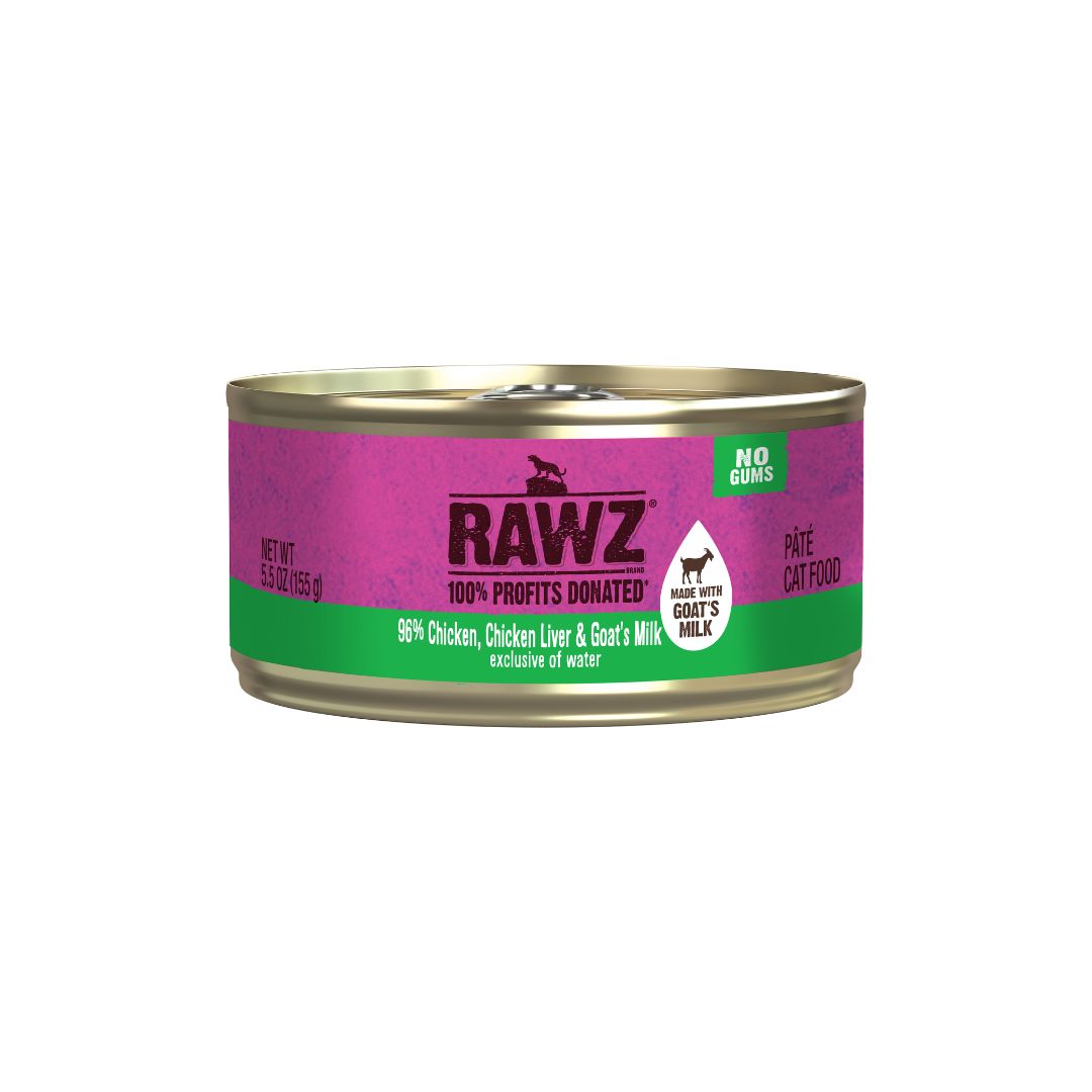 Rawz Goat Milk Wet Cat Food, Protein: Chicken, Size: 5.5oz
