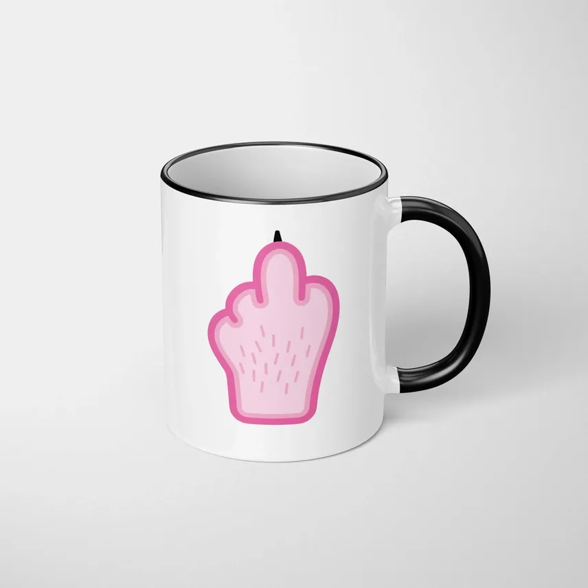 Middle Finger Mug, Color: Pink
