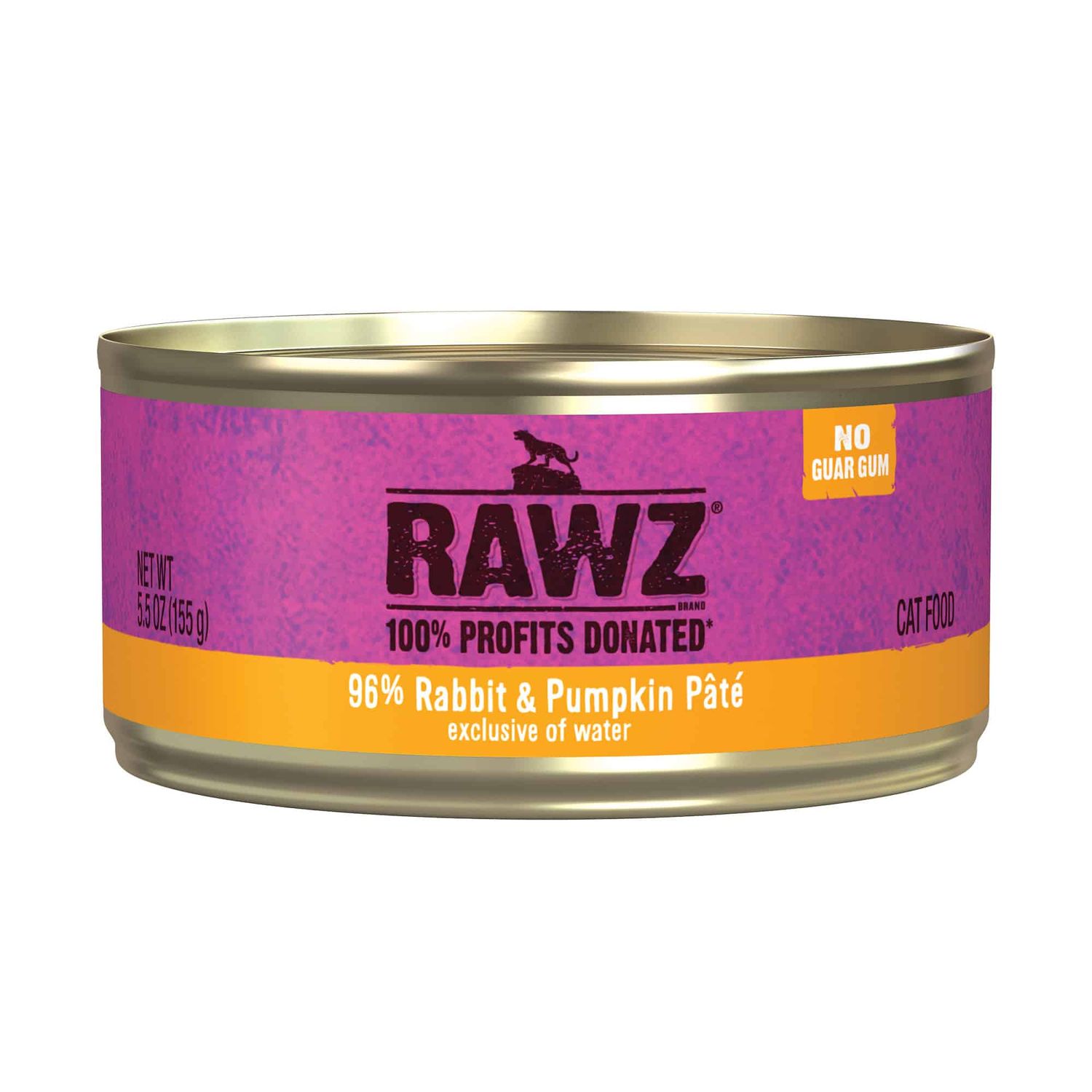 Rawz Rabbit & Pumpkin Wet Cat Food, Size: 5.5 oz
