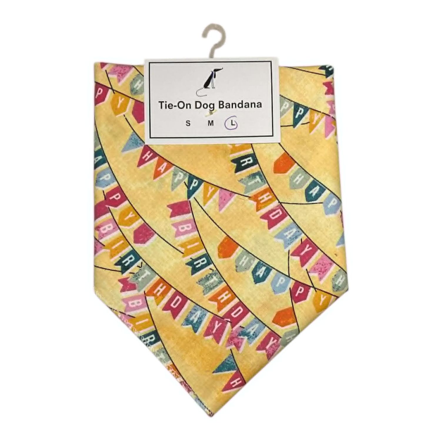 Birthday Dog Bandanas, Color: Yellow, Size: Small