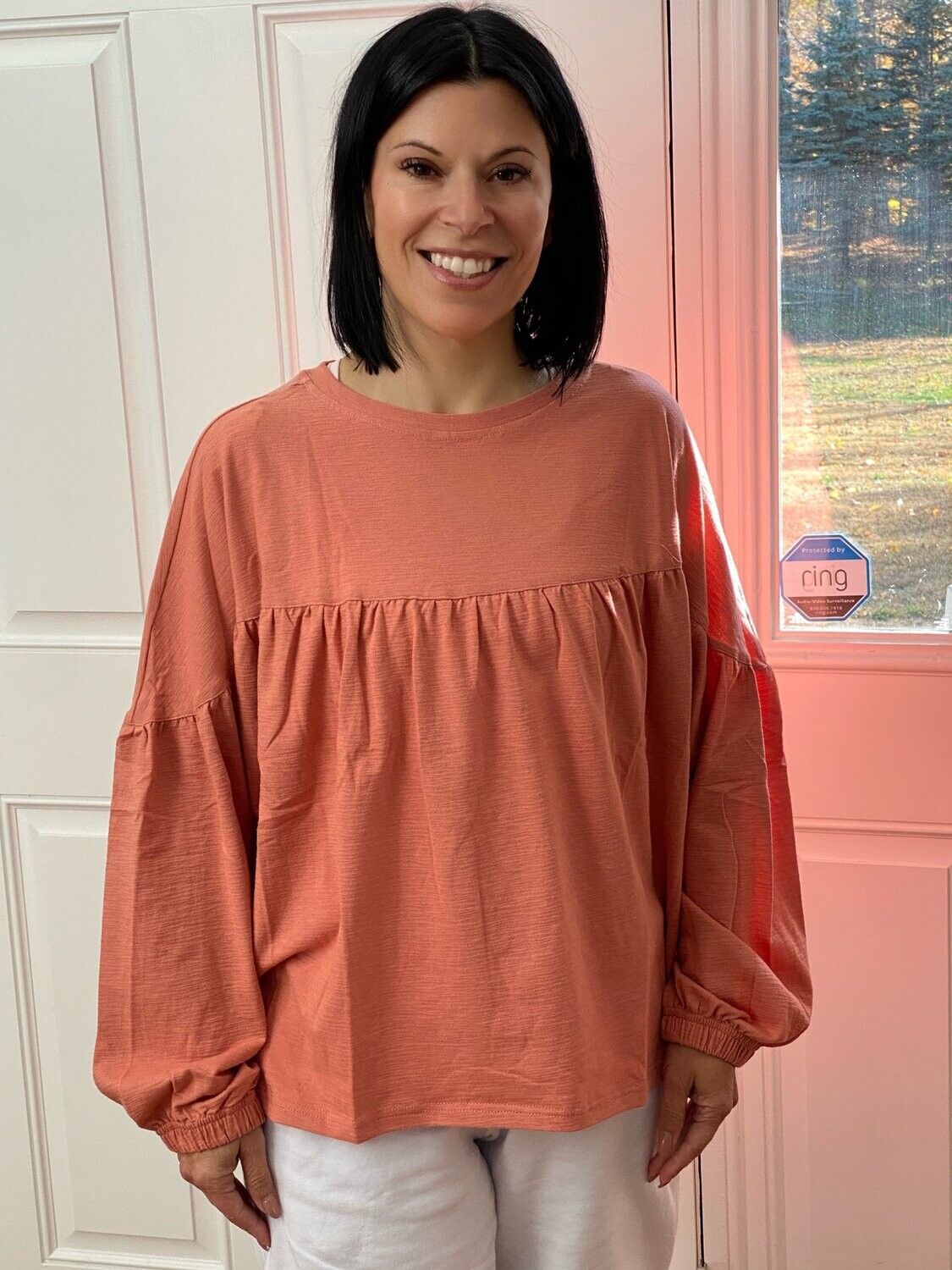 Rose Oversized Long Sleeve Shirt