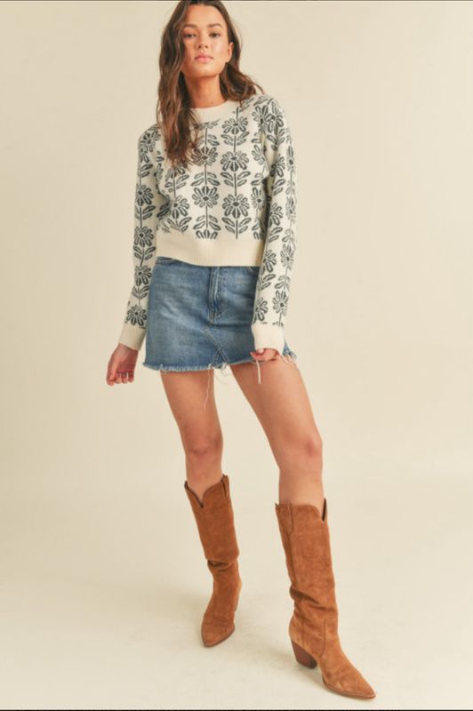 Cozy Floral Sweater